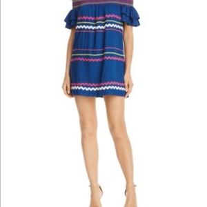 Off the shoulder embellished dress by red Carter L, NWT anthropology